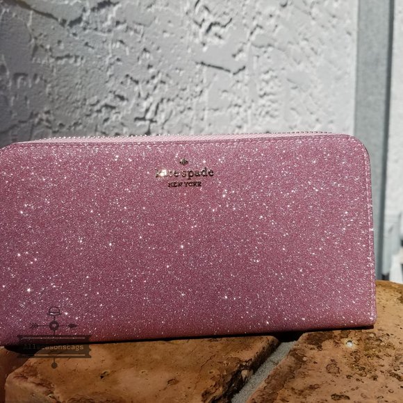 Kate Spade Lola Glitter Large Continental pink - Picture 3 of 11